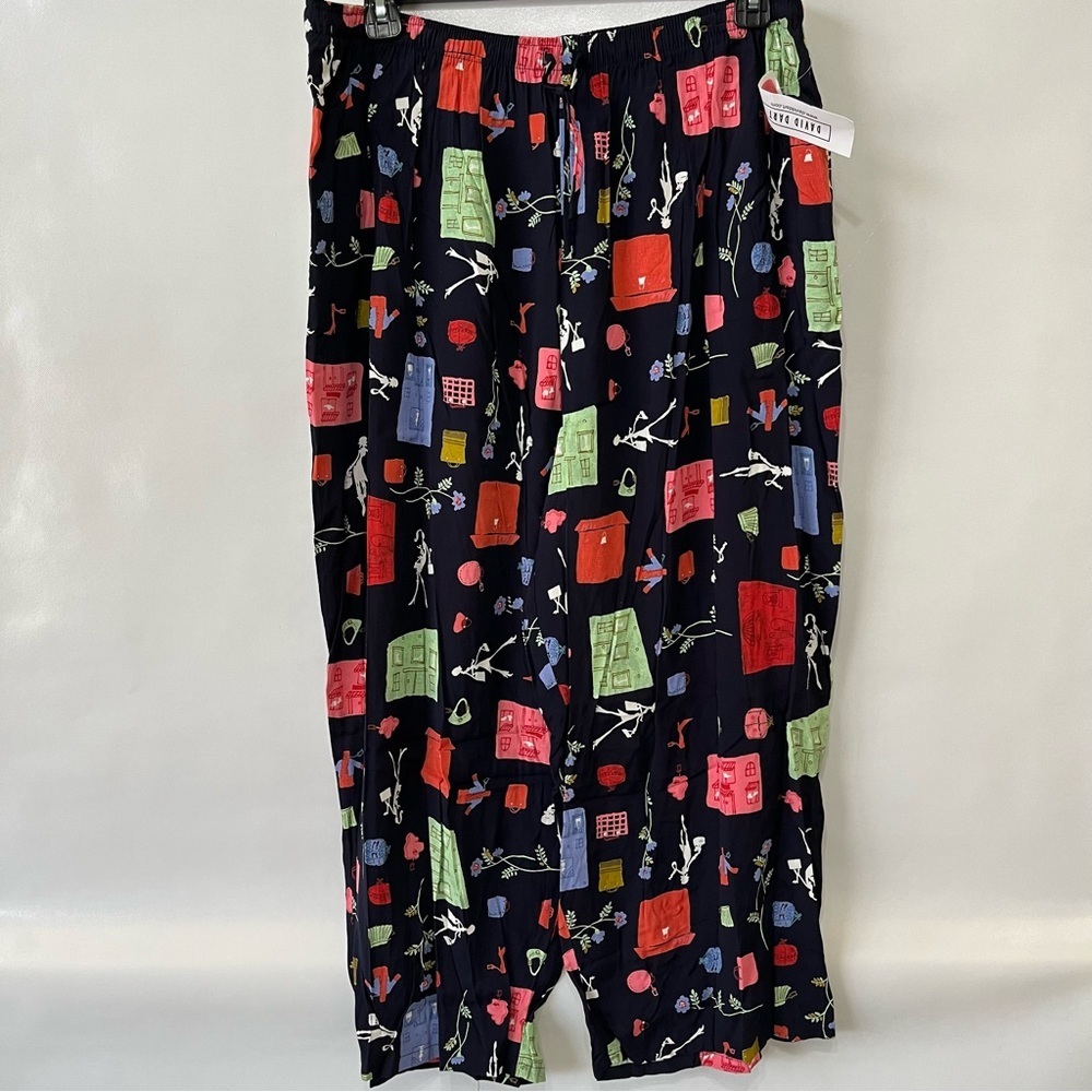 David Dart Vintage Novelty Print Pull On Pants NWT